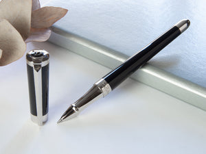 S.T. Dupont Liberté Rollerball pen, Black Lacquer, Palladium trim, 462674