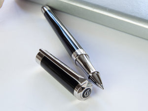 S.T. Dupont Liberté Rollerball pen, Black Lacquer, Palladium trim, 462674