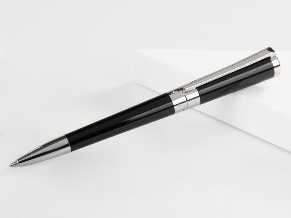 S.T. Dupont Liberté Ballpoint pen, Black Lacquer, Palladium trim, 465674