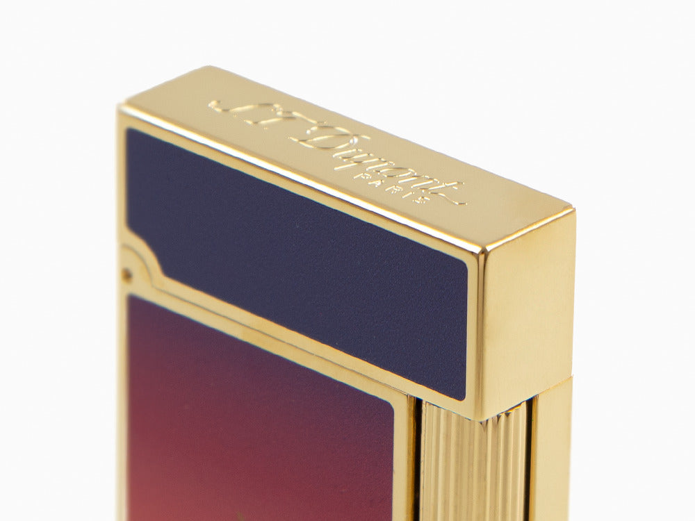 S.T. Dupont Ligne 2 Montecristo L'Aurore Lighter, Gold plated, Purple, C16034