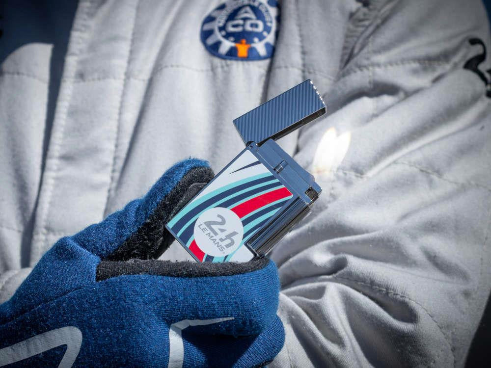 S.T. Dupont 24H Du Mans Ligne 2 Lighter, Palladium, White, C16088