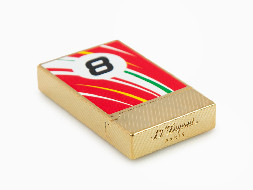 S.T. Dupont 24H Du Mans Ligne 2 Lighter, Palladium, Red, C16090