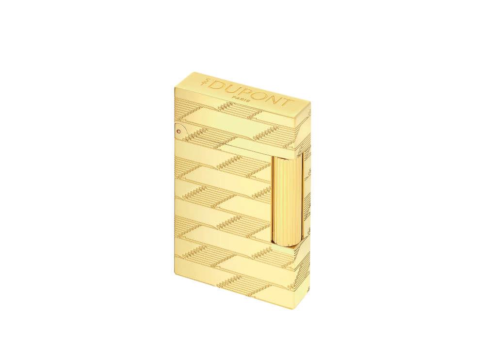S.T. Dupont Ligne 2 Monogram 1872 Lighter, Golden, Limited Edition, C16178