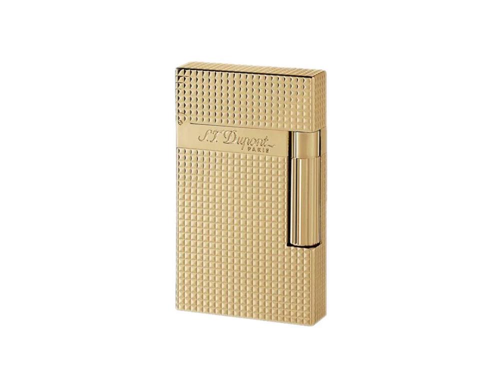 S.T. Dupont Ligne 2 Small Micro Diamond Lighter, Palladium, Gold plated, C18692