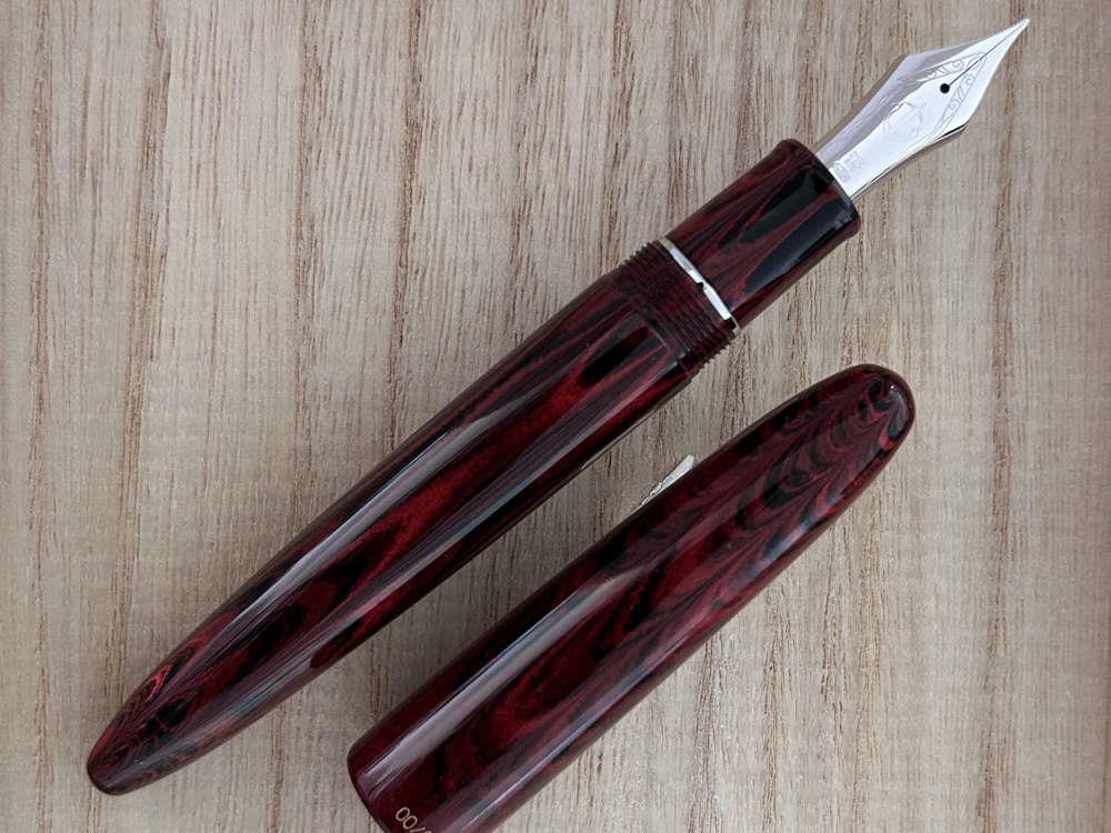 Sailor King of Pens Ripple Magma Fountain Pen, Ebonite, 10-8975-430