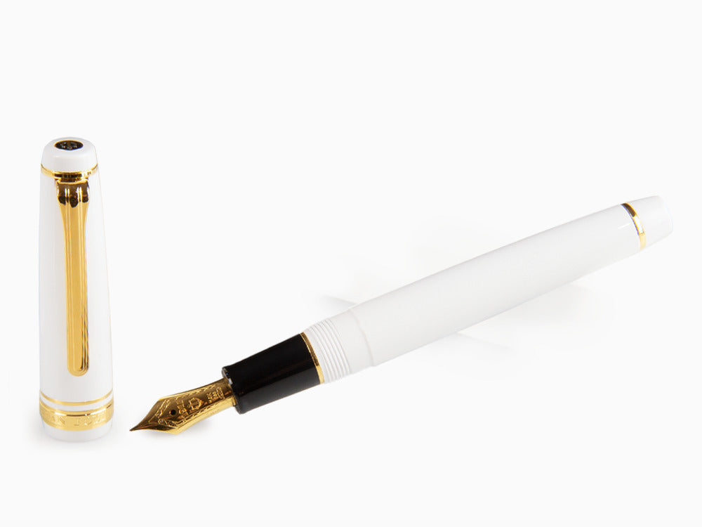 sailor pro gear slim Sailor Professional Gear Slim Gold Fountain Pen, White, 11-1221-410