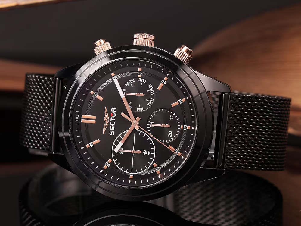 Sector No Limits 670 Quartz Watch, PVD, Black, 45 mm, R3253540002