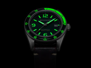 Spinnaker Fleuss  Sand Grey Automatic Watch, Black, 43 mm, 15 atm, SP-5055-0B
