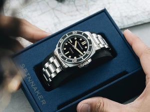 Spinnaker Hull Deep Grey Automatic Watch, Black, 42 mm, 30 atm, SP-5088-11