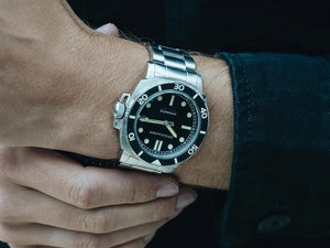 Spinnaker Hull Deep Grey Automatic Watch, Black, 42 mm, 30 atm, SP-5088-11