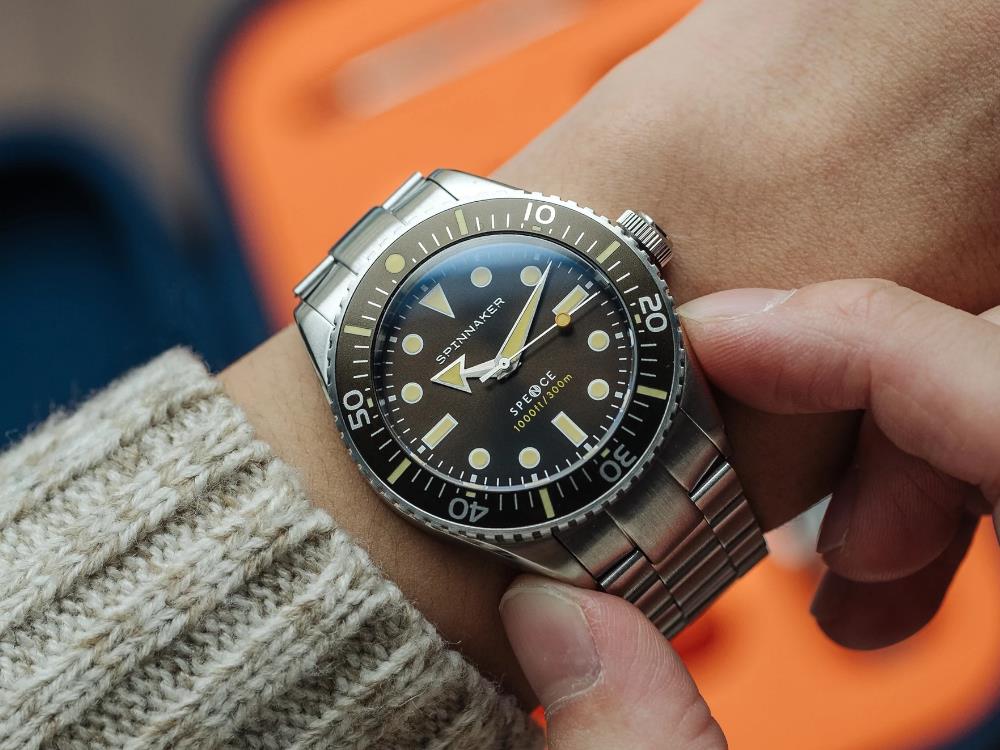 Spinnaker Spence Hickory Brown Automatic Watch, Brown, 40 mm, 30 atm, SP-5097-33