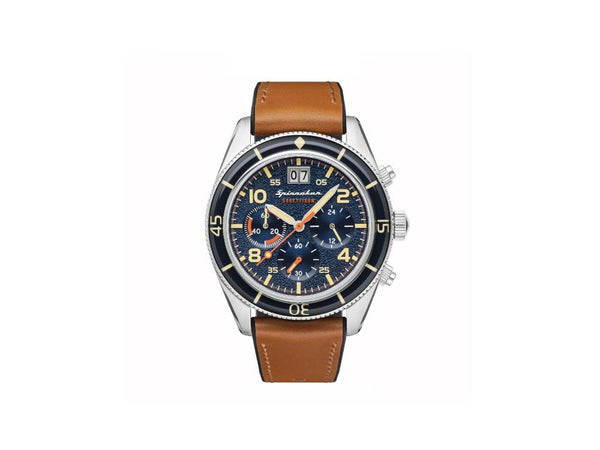 ジゴクシヴァク Spinnaker Fleuss Quartz Watch, Blue, 43 mm, Chronograph, SP-5085