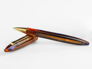 Tibaldi Bononia Seilan Rollerball pen, Resin, Purple, 18k Gold trim, BNN-107-RB
