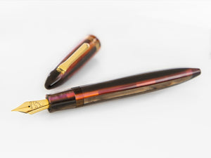 Tibaldi Bononia Zany Brown Fountain Pen, 18k Gold trim, BNN-108-FP