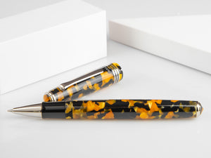 Tibaldi Nº60 Amber Yellow Rollerball pen, Resin, Palladium, N60-550-RB