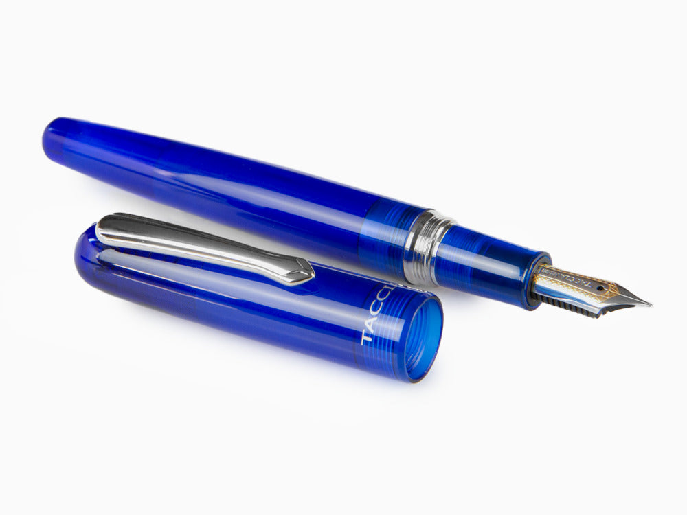 Taccia Spectrum Ocean Blue Fountain Pen, Resin, Blue, Polished, Chrome