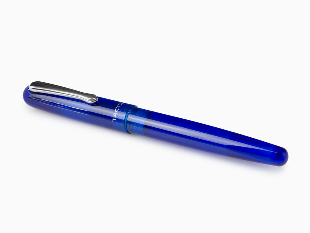 Taccia Spectrum Ocean Blue Fountain Pen, Resin, Blue, Polished, Chrome