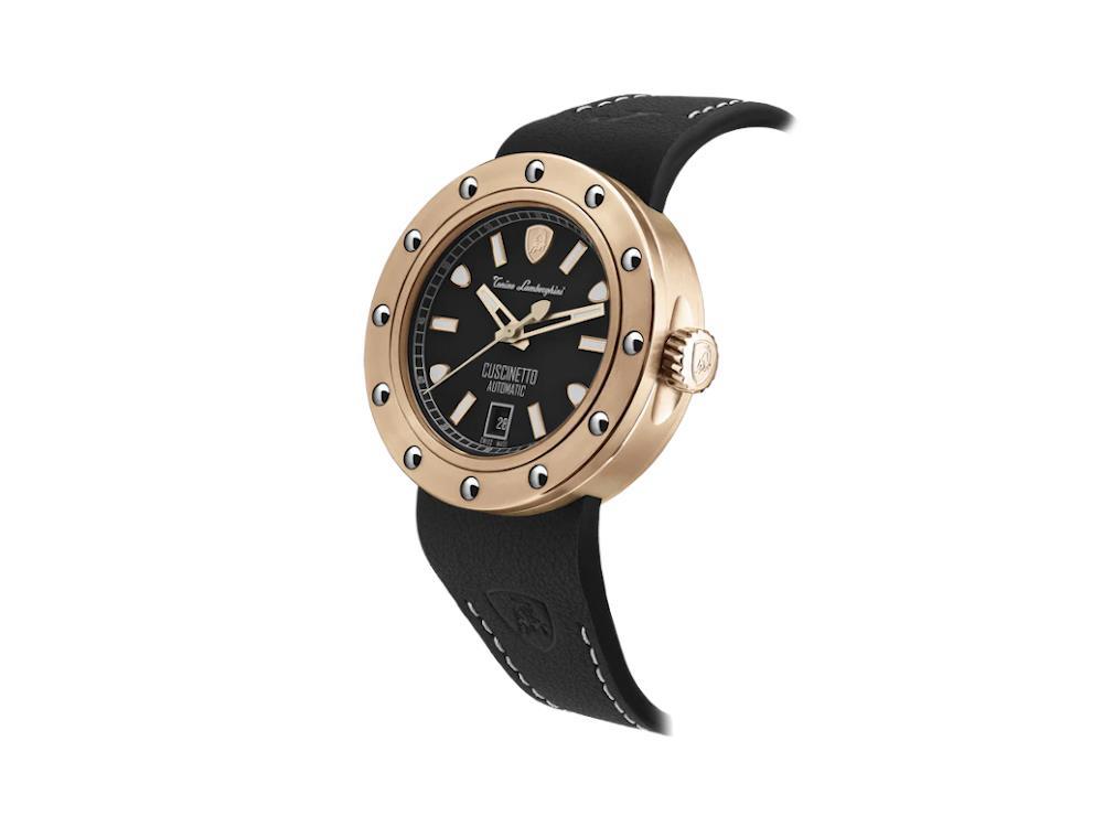 Tonino Lamborghini Cuscinetto Automatic Watch,Titanium, Black, 42 mm, TLF-T01-8