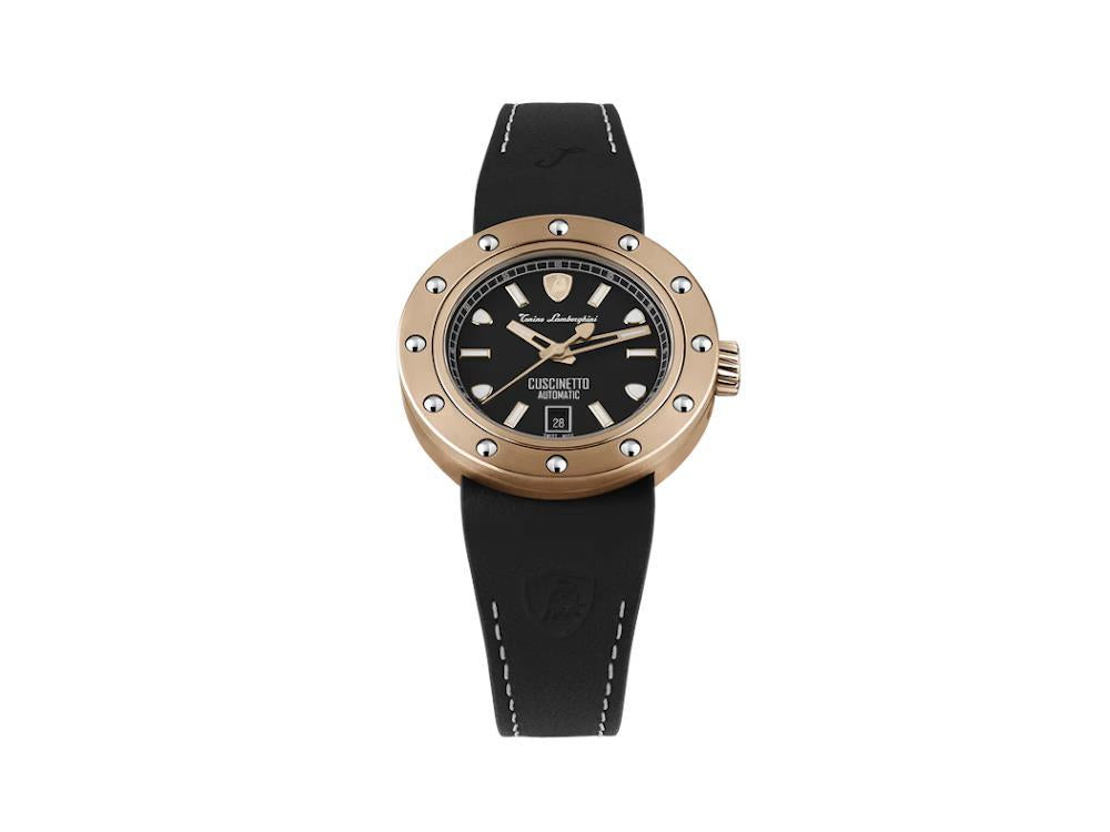 Tonino Lamborghini Cuscinetto Automatic Watch,Titanium, Black, 42 mm, TLF-T01-8