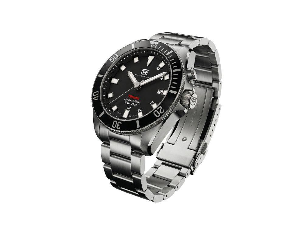 Time Revolution TRmatic Midnight Automatic Watch, 42 mm, Black, TR02.01MB