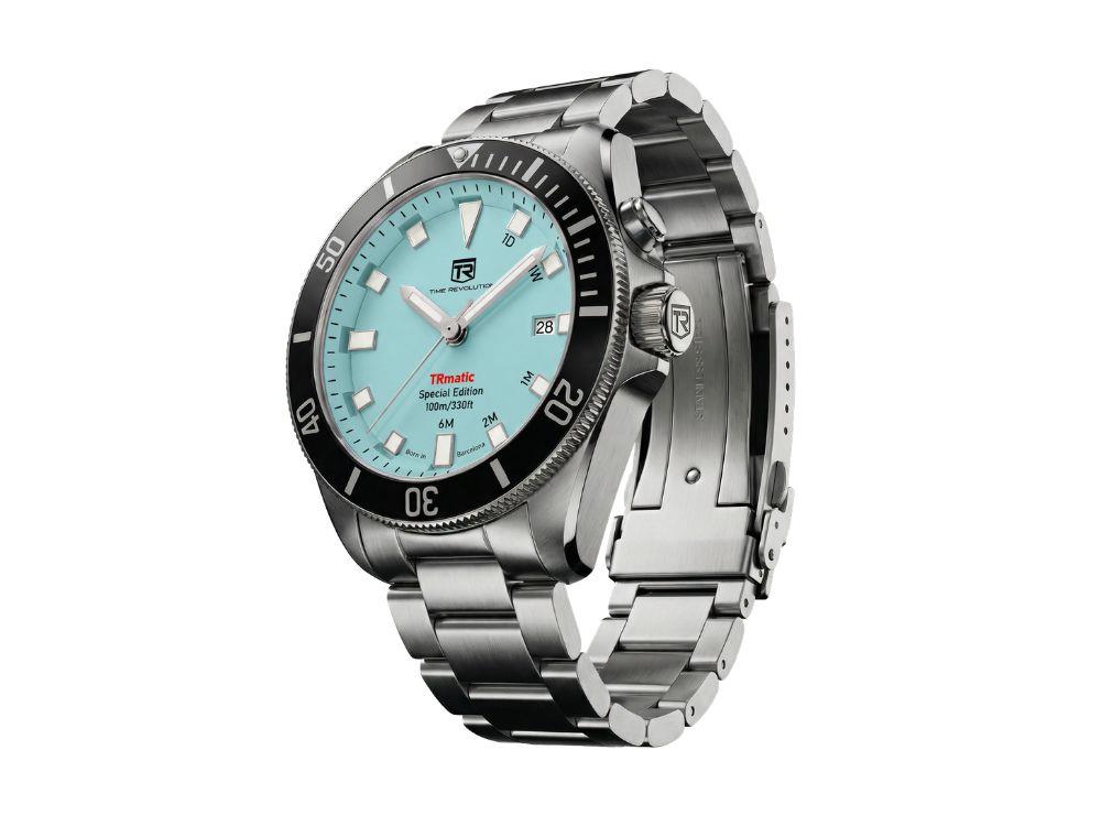 Time Revolution TRmatic Aqua Automatic Watch, 42 mm, Turquoise, TR02.03MB