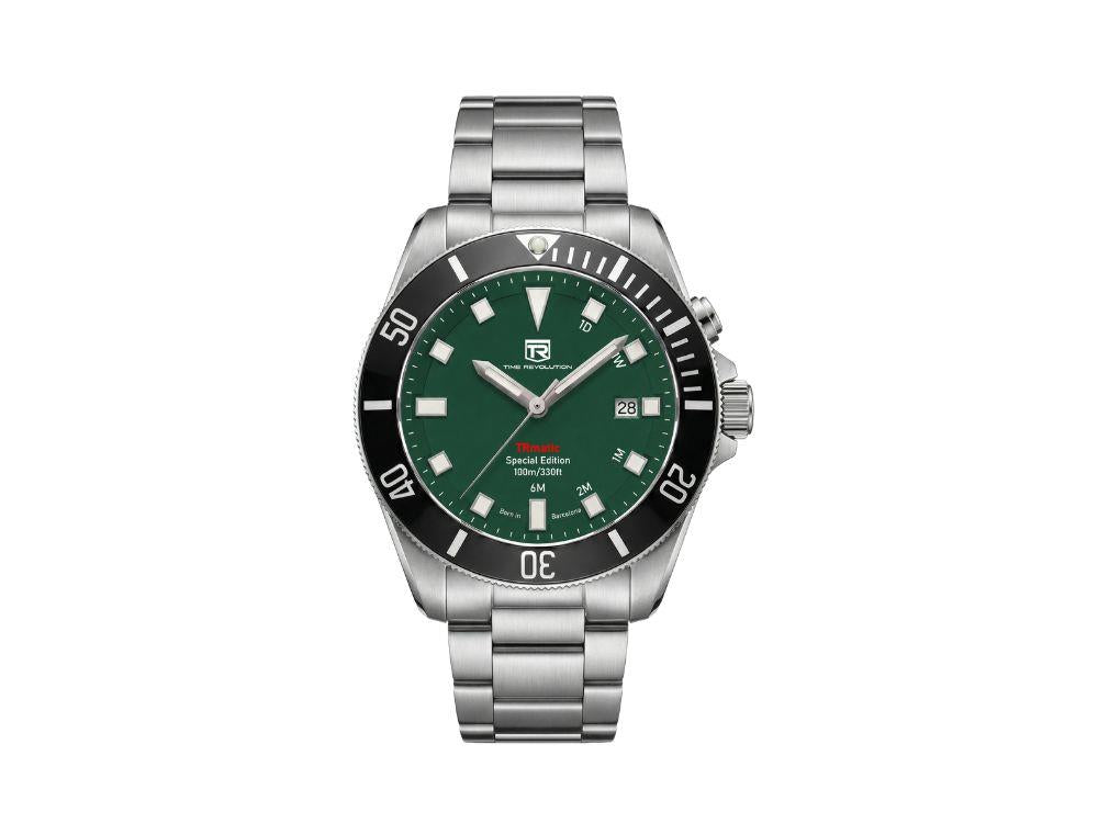 Time Revolution TRmatic Forest Automatic Watch, 42 mm, Green,TR02.04MB