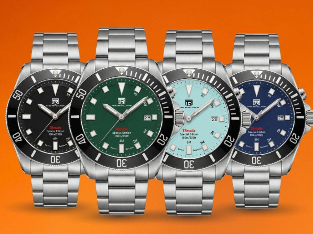 Time Revolution TRmatic Forest Automatic Watch, 42 mm, Green,TR02.04MB