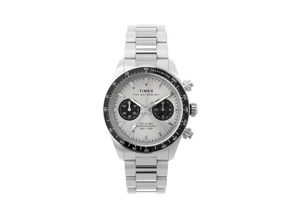 Timex The Waterbury Quartz Watch, Silver, 39 mm, Chronograph