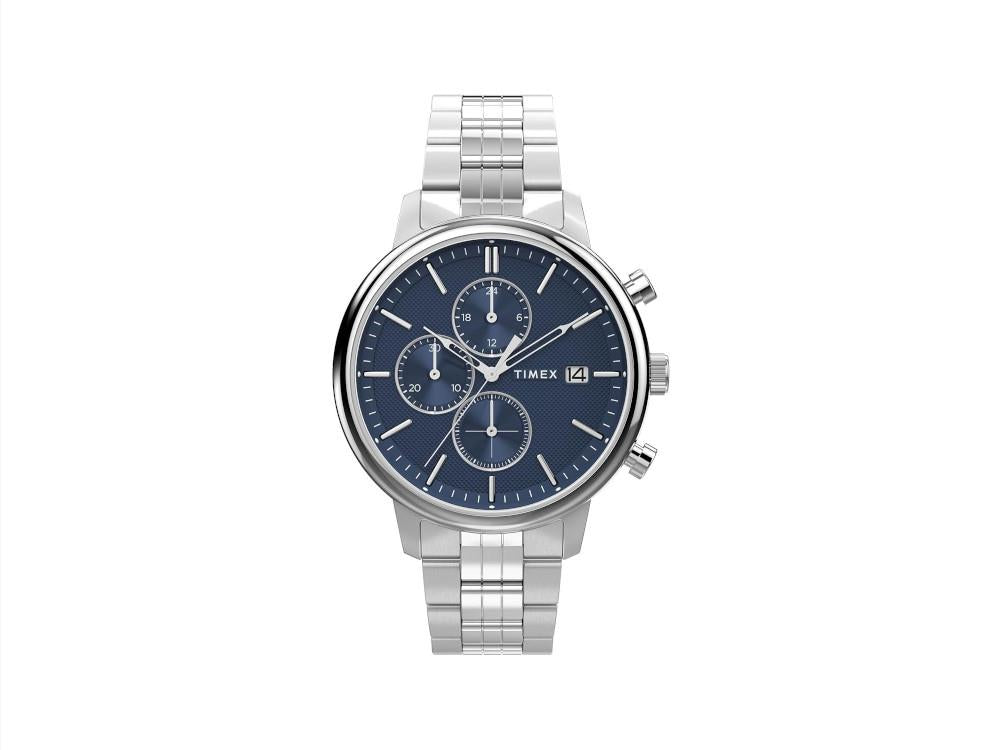 Timex Chicago Multi-Function Quartz Watch, Recycled Steel, 45 mm, TW2Y21500