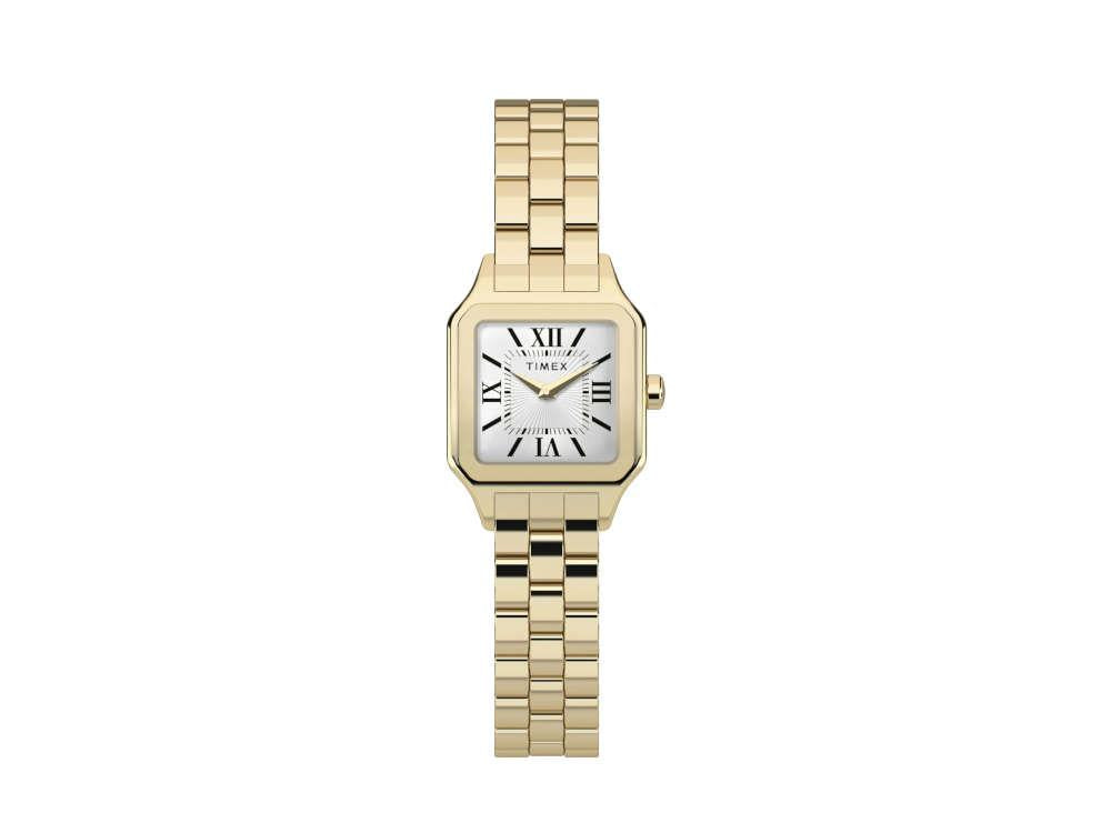 Timex Legacy Addison Quartz Watch, PVD Gold, White, TW2Y23700