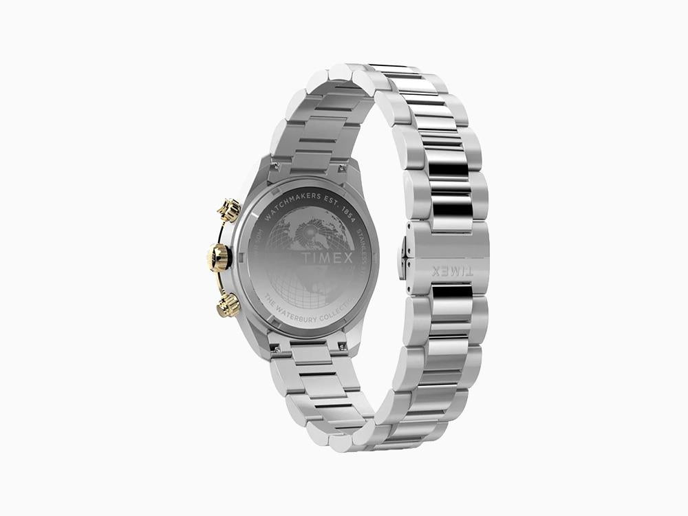 Timex Waterbury Heritage Quartz Watch, Black, 39 mm, Chronograph, TW2Y24000