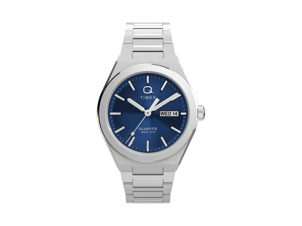 Timex Q Continental Quartz Watch, Blue, 38 mm, TW2Y25100
