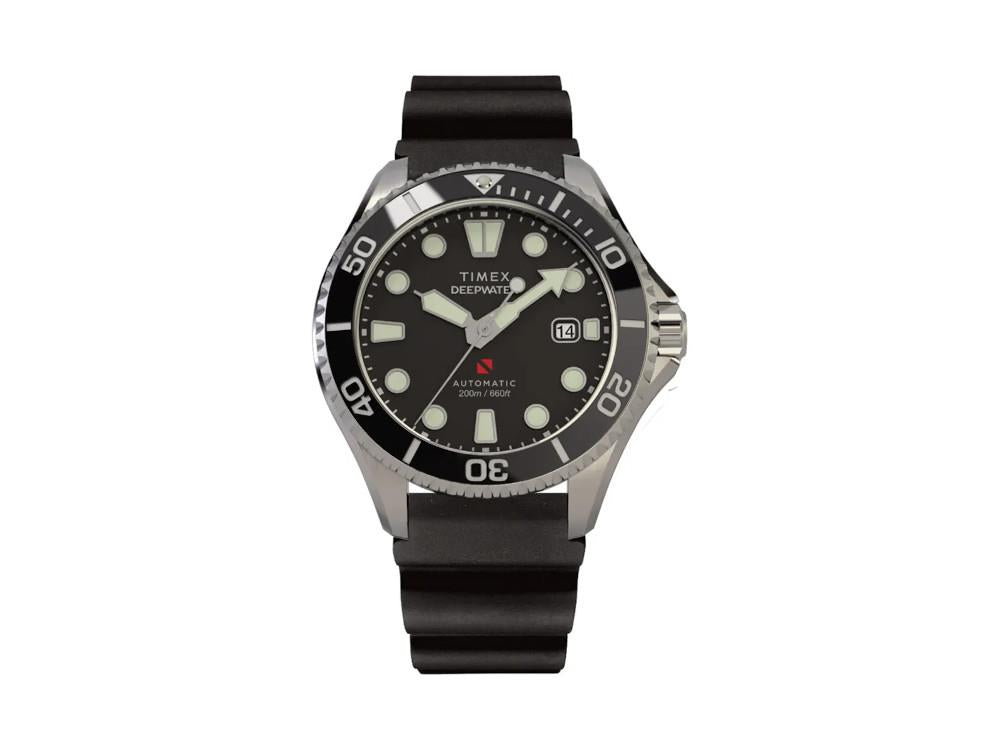Timex DeepWater Meridian 200 Automatic Watch, Black, 44 mm, TW2Y40000
