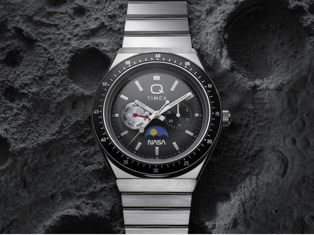 Timex Q Timex x NASA Quartz Watch, Black, 40 mm, TW2Y56700