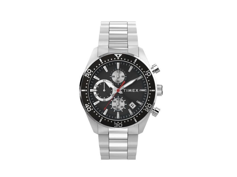 Timex Trend Ridgefield Quartz Watch, Black, 42 mm, Chronograph