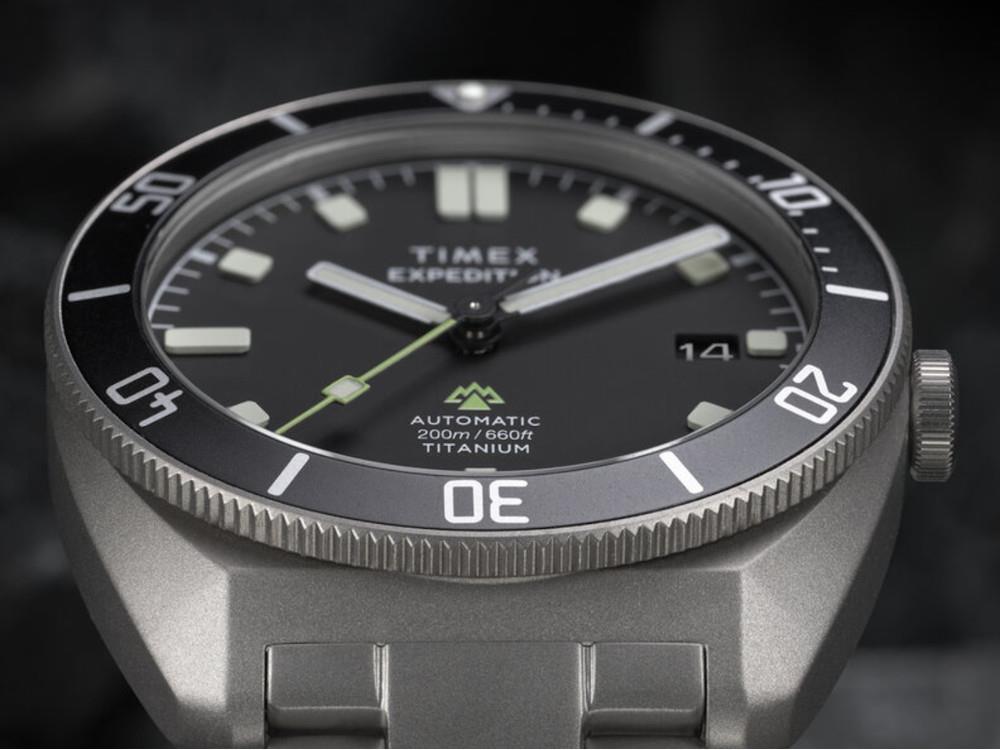 Timex Expedition Pioneer Titanium Automatic Watch, Black, 41 mm, TW2Y63800