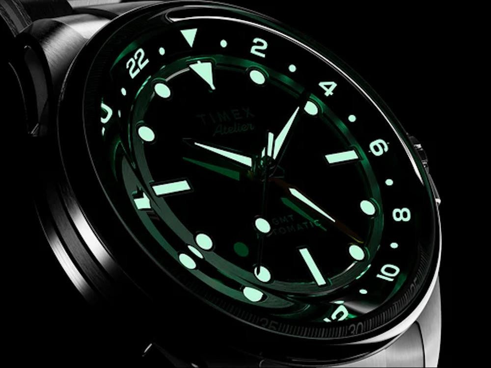 Timex Atelier GMT24 M1a Automatic Watch, Black, 40 mm, TW2Y72300