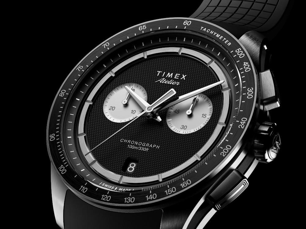 Timex Atelier Chronograph Quartz M1q Watch, Black, 40 mm, TW6A07000