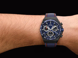 TW Steel Ceo Tech 44mm Quartz Watch, Blue, 44 mm, Leather strap, 10 atm, CE4072