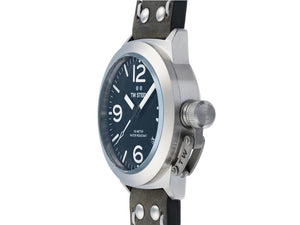 TW Steel Classic Canteen Quartz Watch, Grey, 45 mm, Leather strap, 10 atm, CS101