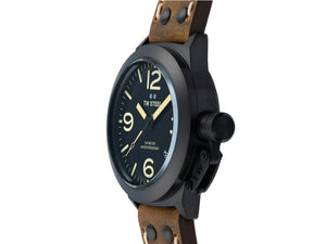 TW SteelClassic Canteen Quartz Watch, Black, 45 mm, Leather strap, 10 atm, CS103