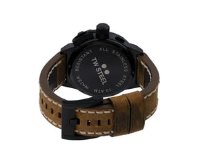 TW Steel Classic Canteen Quartz Watch, Black, 45 mm, Leather, 10 atm, CS107