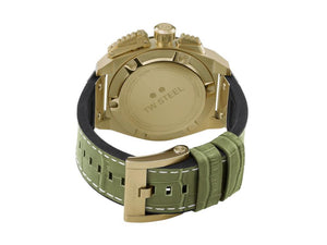 TW Steel Canteen Quartz Watch, Green, 46 mm, Leather strap, 10 atm, TW1015