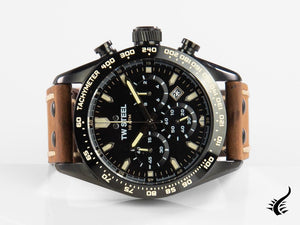TW Steel Chrono Sport Quartz Watch, Black, 46 mm, Leather strap, 10 atm, CHS1