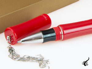 Tibaldi Bamboo Lipstick Red Rollerball pen, Resin, Red, Palladium, BMB-2226-RB
