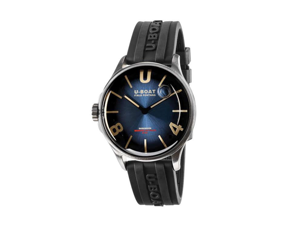 U-Boat Capsoil Darkmoon Quartz Watch, Stainless Steel, 40 mm, Blue, 9021