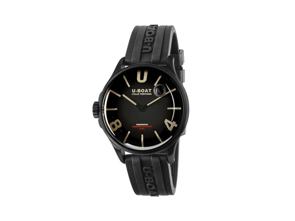 U-Boat Capsoil Darkmoon Quartz Watch, Stainless Steel, DLC, 40 mm, Black, 9019