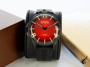 U-Boat Capsoil Darkmoon Soleil Red IPB Quartz Watch, 44 mm, 8697