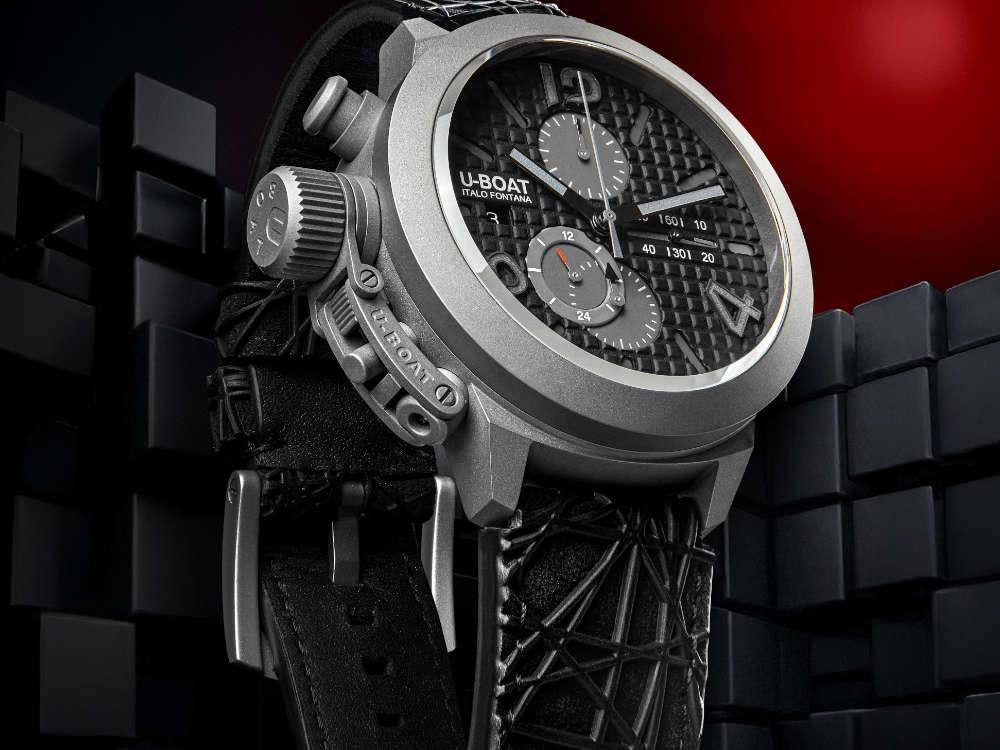 U-Boat Classico Automatic Watch, Titanium, Black, 45 mm, Limited Edition, 3004