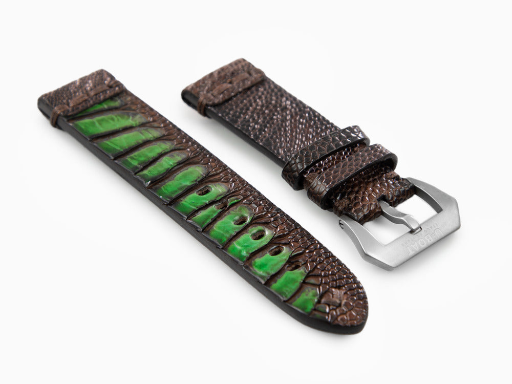 U-Boat Accesorios Strap, Ostrich leather, Brown, 23mm., Stainless Steel, 3022